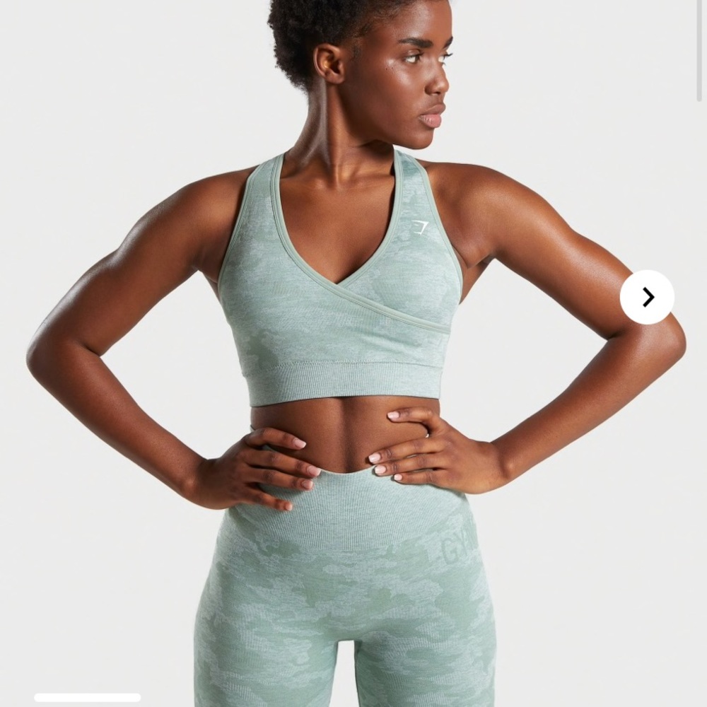 Gymshark Green Camo Sports Bra